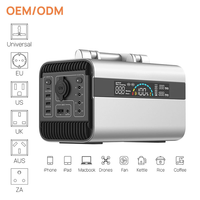 Customized 110V 220V 300W 600W 1000W Camping Wilderness Solar generator Saw Portable Power Station