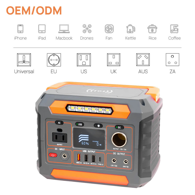 Emergency outdoor 300w portable power station for camping
