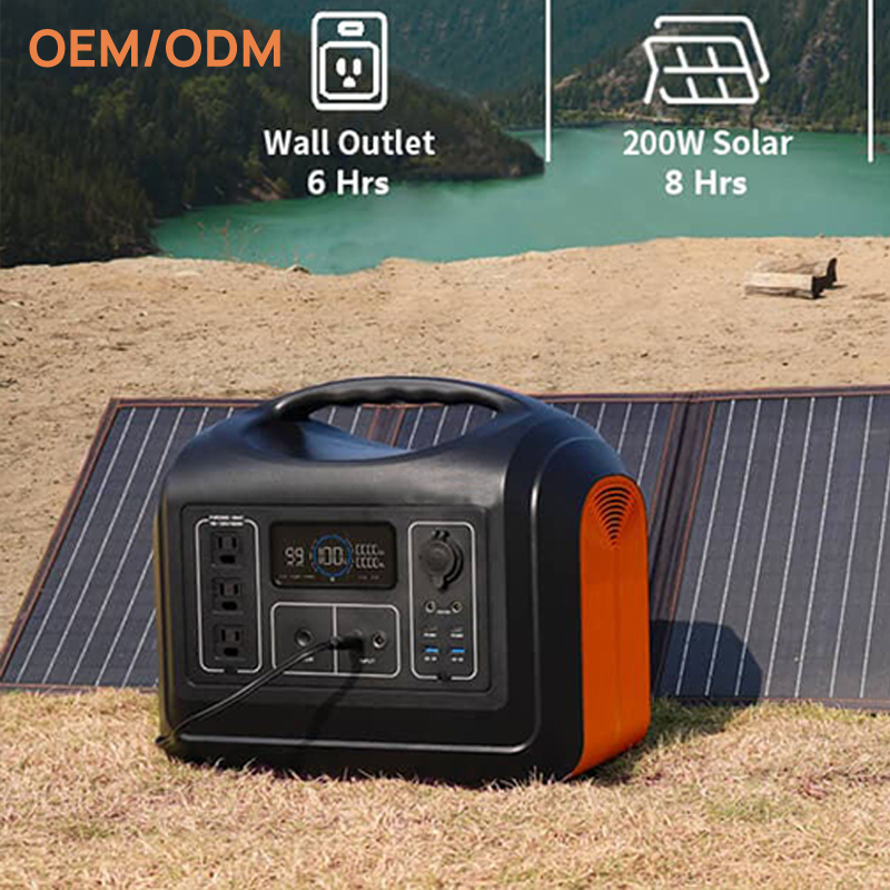 1200W Camping Emergency Backup LiFePO4 Battery Bank Charging Portable Power Station 