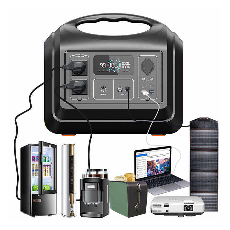 1200W Camping Emergency Backup LiFePO4 Battery Bank Charging Portable Power Station 